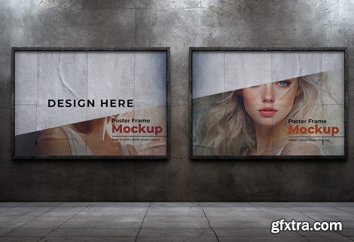Poster Frame Mockup - in Cinematic Wall A4QNCYH Poster Frame Mockup - in Cinematic Wall A4QNCYH