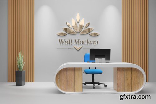 Logo Mockup Reflection - Receptionist Room EW4TLYN Logo Mockup Reflection - Receptionist Room EW4TLYN