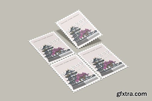 Postage Stamps Mockup 7T4SV8G Postage Stamps Mockup 7T4SV8G