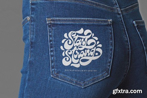 Jeans Embroidery Mockup HGWUBRV Jeans Embroidery Mockup HGWUBRV