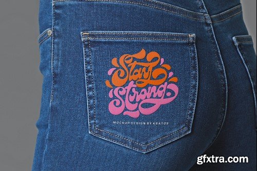 Jeans Embroidery Mockup HGWUBRV Jeans Embroidery Mockup HGWUBRV
