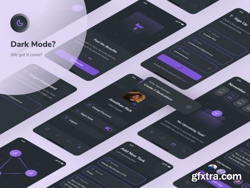 Tassy - Task Management App UI Kit Ui8.net