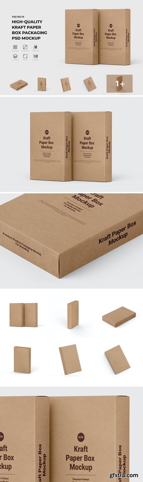 Cereal Box Brown Paper Mockup 3QHXHDL