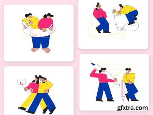 Teammy illustrations Ui8.net