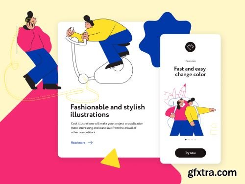 Teammy illustrations Ui8.net