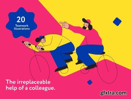 Teammy illustrations Ui8.net