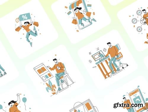 Supercharge Lined Illustration Ui8.net