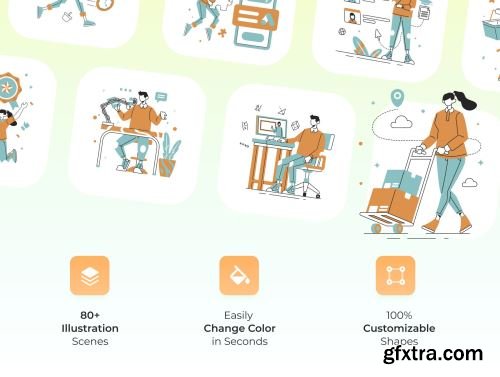 Supercharge Lined Illustration Ui8.net