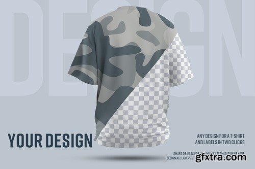 Mockups Oversize T-shirt. Back view 48JTMKY Mockups Oversize T-shirt. Back view 48JTMKY