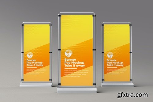 Retractable Banner Mockup PQFD3FG Retractable Banner Mockup PQFD3FG
