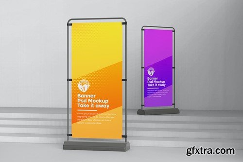 Retractable Banner Mockup PQFD3FG Retractable Banner Mockup PQFD3FG