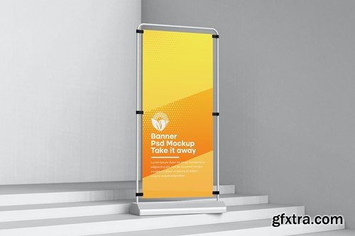 Retractable Banner Mockup PQFD3FG Retractable Banner Mockup PQFD3FG