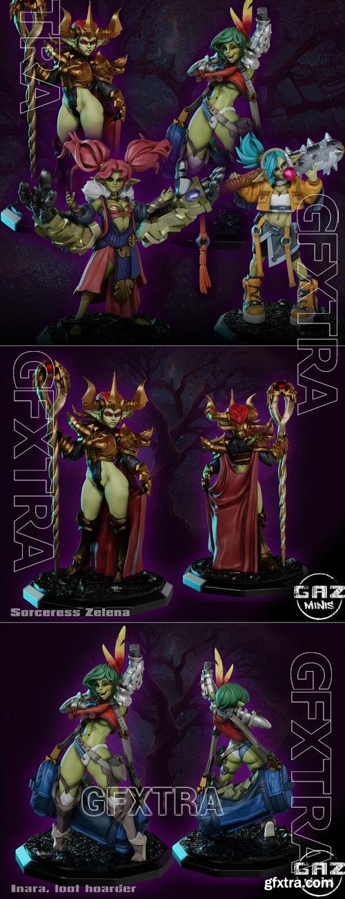 Gaz Minis - Goblin Fury Mini Pack &ndash; 3D Print Model