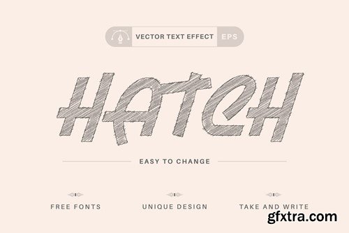 Hatching Pencil - Editable Text Effect, Font Style 8RFAVLE Hatching Pencil - Editable Text Effect, Font Style 8RFAVLE