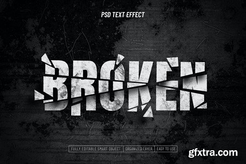 Broken Shattered Photoshop Text Effect GAX6GJT Broken Shattered Photoshop Text Effect GAX6GJT