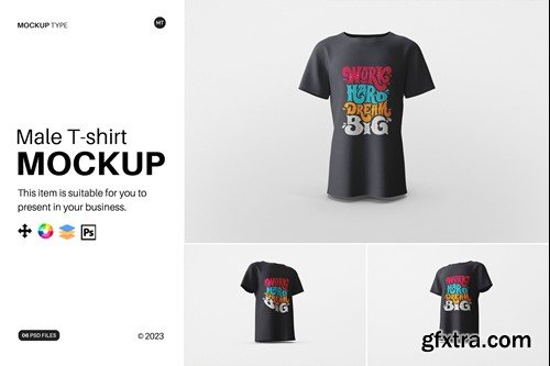 Male T-Shirt Mockup LLER89B Male T-Shirt Mockup LLER89B