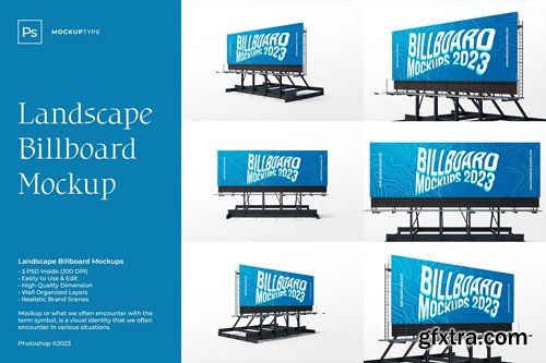 Landscape Billboard Mockup RYH9B8S Landscape Billboard Mockup RYH9B8S