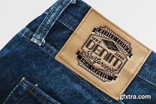 Jeans Label Mockup A3FMNR2 Jeans Label Mockup A3FMNR2
