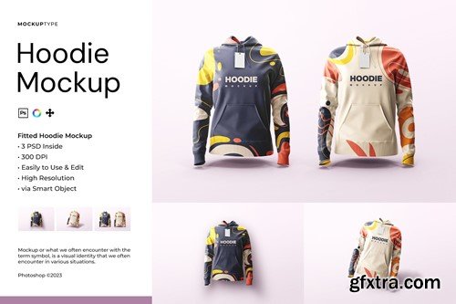 Fitted Hoodie Mockup BBZXLRJ Fitted Hoodie Mockup BBZXLRJ