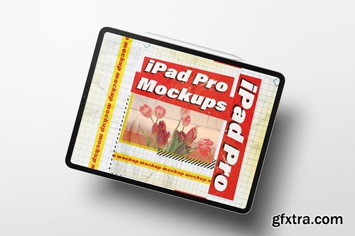 Silver iPad Pro With Stylus Pen Mockup YFAM4NR Silver iPad Pro With Stylus Pen Mockup YFAM4NR