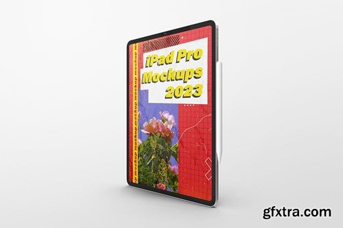 Silver iPad Pro With Stylus Pen Mockup YFAM4NR Silver iPad Pro With Stylus Pen Mockup YFAM4NR