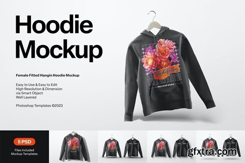 Female Fitted Hanging Hoodie Mockup GR3BBP3 Female Fitted Hanging Hoodie Mockup GR3BBP3