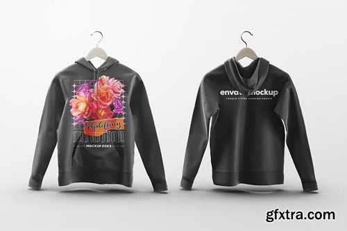 Female Fitted Hanging Hoodie Mockup GR3BBP3 Female Fitted Hanging Hoodie Mockup GR3BBP3