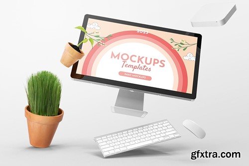 iMac Office Desk Mockup V4YD5EM iMac Office Desk Mockup V4YD5EM