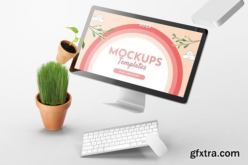 iMac Office Desk Mockup V4YD5EM iMac Office Desk Mockup V4YD5EM
