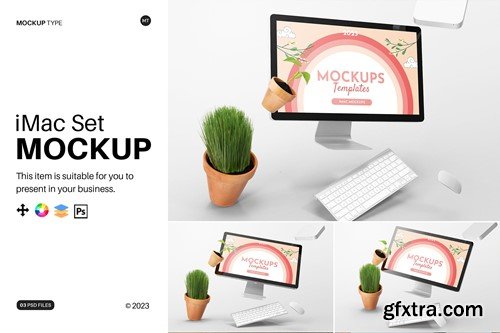 iMac Office Desk Mockup V4YD5EM iMac Office Desk Mockup V4YD5EM
