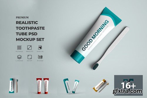 Toothpaste Tube Mockup ERT5EFB Toothpaste Tube Mockup ERT5EFB