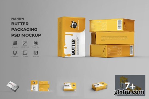 Butter Foil Packaging Mockups 7C5R2BQ Butter Foil Packaging Mockups 7C5R2BQ