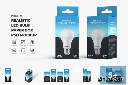 Led Light Packaging Box Mockup J526YMR Led Light Packaging Box Mockup J526YMR