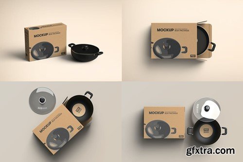 Fry Pan Box Packaging Mockup 9TKBSCM Fry Pan Box Packaging Mockup 9TKBSCM