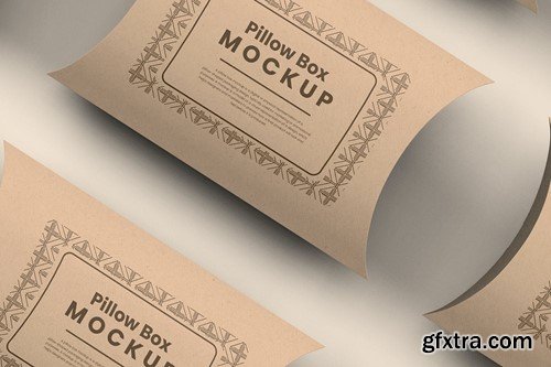 Kraft Paper Pillow Box Mockups JDNCAEV Kraft Paper Pillow Box Mockups JDNCAEV