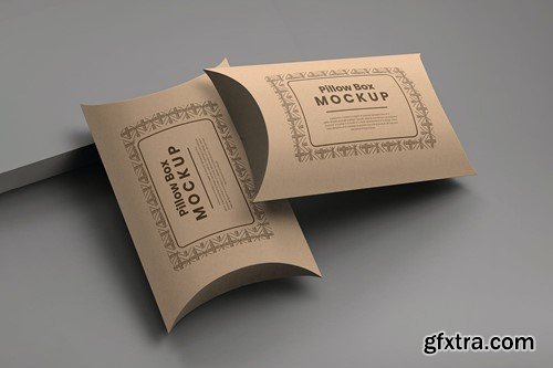 Kraft Paper Pillow Box Mockups JDNCAEV Kraft Paper Pillow Box Mockups JDNCAEV
