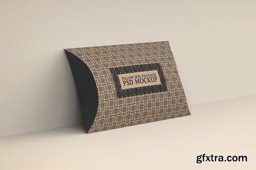 Kraft Paper Pillow Box Mockups JDNCAEV Kraft Paper Pillow Box Mockups JDNCAEV