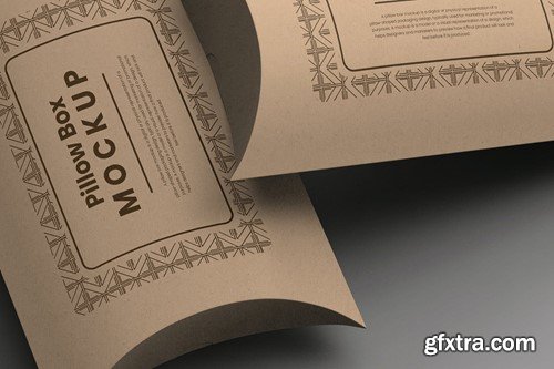 Kraft Paper Pillow Box Mockups JDNCAEV Kraft Paper Pillow Box Mockups JDNCAEV