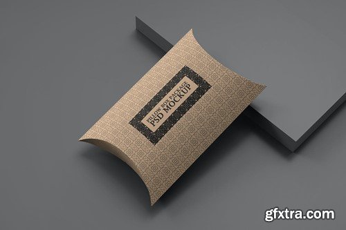 Kraft Paper Pillow Box Mockups JDNCAEV Kraft Paper Pillow Box Mockups JDNCAEV