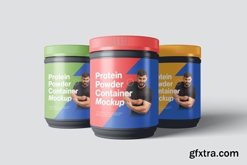 Protein Powder Container Mockups 3F8UQX6 Protein Powder Container Mockups 3F8UQX6