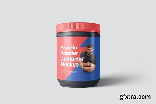 Protein Powder Container Mockups 3F8UQX6 Protein Powder Container Mockups 3F8UQX6