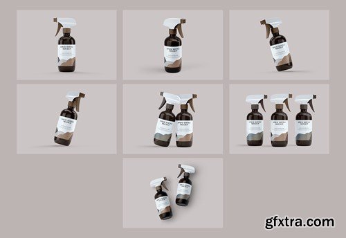 Plastic Spray Bottle Mockup ULS62AQ Plastic Spray Bottle Mockup ULS62AQ