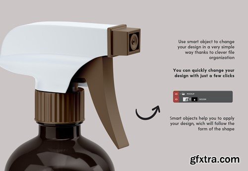 Plastic Spray Bottle Mockup ULS62AQ Plastic Spray Bottle Mockup ULS62AQ