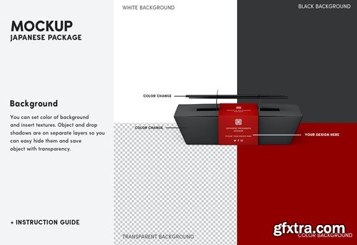 Japanese Packaging Mockup Set EYUSGR6 Japanese Packaging Mockup Set EYUSGR6