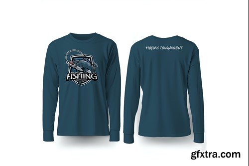 T-Shirt Long Sleeve Front & Back PSD Mockup MKYYXPC T-Shirt Long Sleeve Front & Back PSD Mockup MKYYXPC