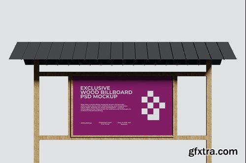 Wood Sign Billboard PSD Mockup K4W9XYP Wood Sign Billboard PSD Mockup K4W9XYP