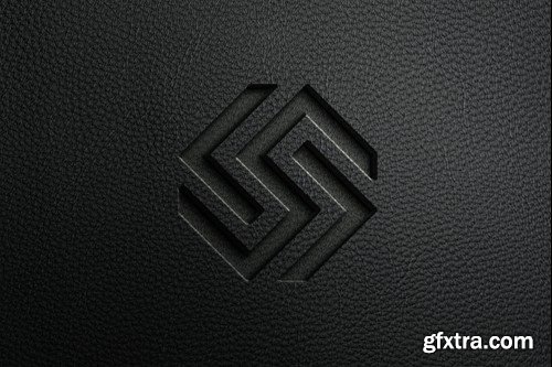 Black Leather Debossed Logo Mockup 877PVDS Black Leather Debossed Logo Mockup 877PVDS
