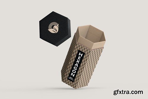 Hexagon Kraft Box PSD Mockup JH5TEJV Hexagon Kraft Box PSD Mockup JH5TEJV