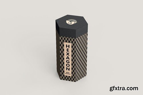 Hexagon Kraft Box PSD Mockup JH5TEJV Hexagon Kraft Box PSD Mockup JH5TEJV