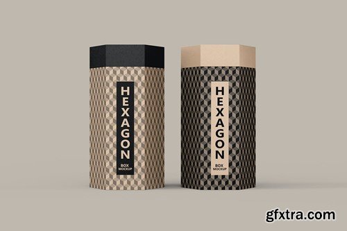 Hexagon Kraft Box PSD Mockup JH5TEJV Hexagon Kraft Box PSD Mockup JH5TEJV